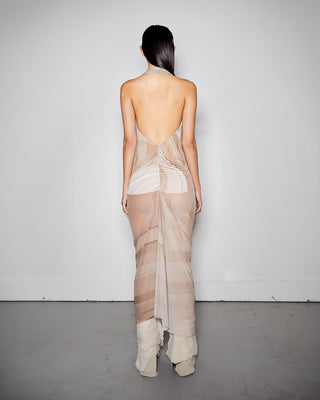 Knot Dress - Beige Check