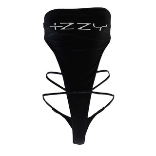 IZZY TIE ME UP BODYSUIT - BLACK