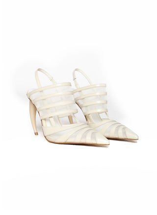ANGELINA HEEL - ARQ1 - IVORY LEATHER