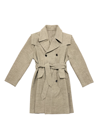 48' MACINTOSH TRENCH  - LUX STRAW WOOL