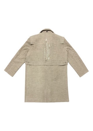 48' MACINTOSH TRENCH  - LUX STRAW WOOL