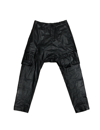 DROP CROTCH TROUSERS - BLACK TAR