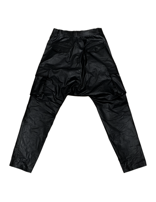DROP CROTCH TROUSERS - BLACK TAR