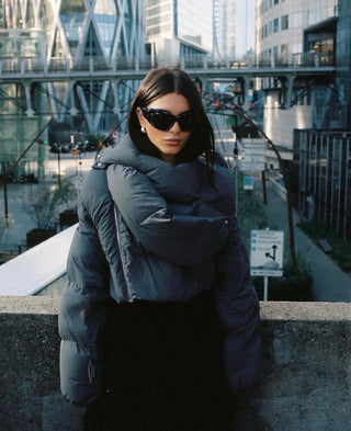 NEPTUNE PUFFER JACKET - MOSS GREY