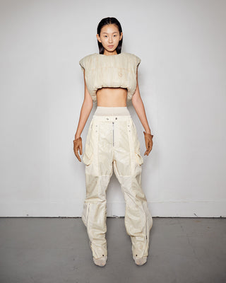 Check Pants - Cream