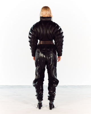 ION CROP PUFFER - BLACK