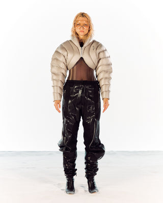 ION CROP PUFFER - BEIGE