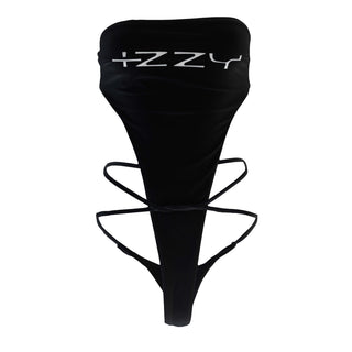 IZZY TIE ME UP BODYSUIT - BLACK