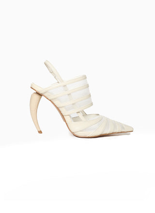 ANGELINA HEEL - ARQ1 - IVORY LEATHER