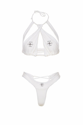 HALTER BIKINI SET BOTTOM - WHITE