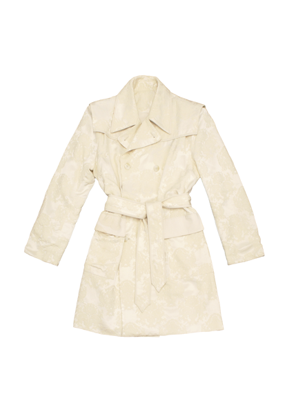TRENCH COAT - VENETIAN SILK - CREAM – Izzy Du