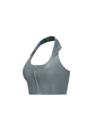 Latex Halter Crop Top Cherry Red
