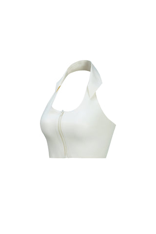 Latex Halter Crop Top Cherry Red
