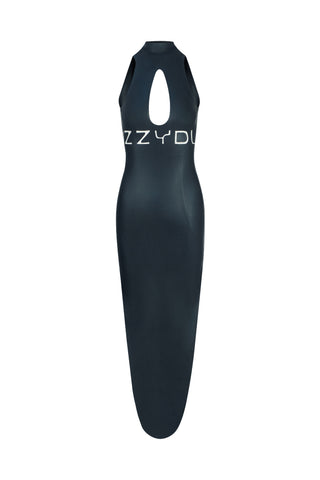 Latex Siren Dress Metallic Black