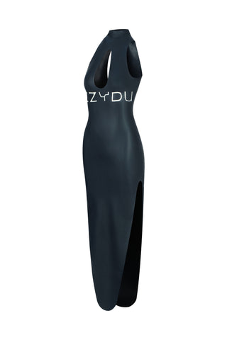 Latex Siren Dress Metallic Black
