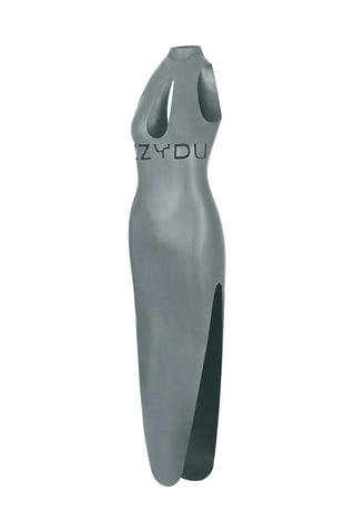 Latex Siren Dress Metallic Black