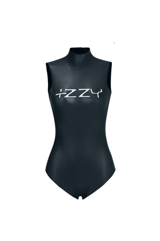 Latex Suction Bodysuit Metallic Black