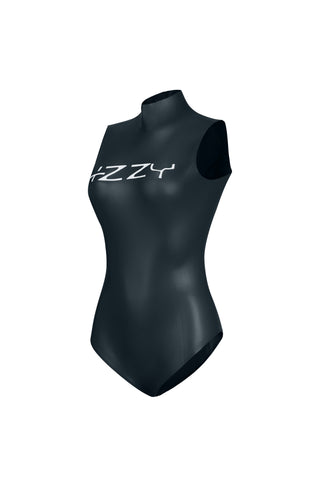 Latex Suction Bodysuit Metallic Black