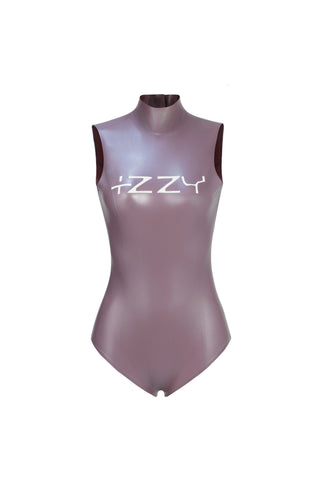 Latex Suction Bodysuit Metallic Black