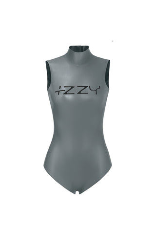 Latex Suction Bodysuit Metallic Black