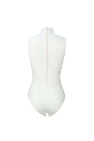 Latex Suction Bodysuit Metallic Black
