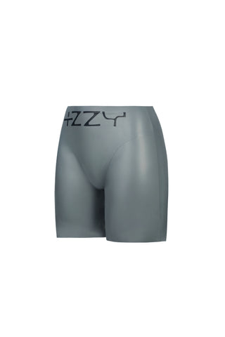 Latex Suction High-Waisted Shorts Metallic Black