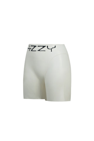 Latex Suction High-Waisted Shorts Metallic Black