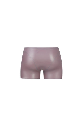Latex Suction Low-Waisted Shorts Metallic Black