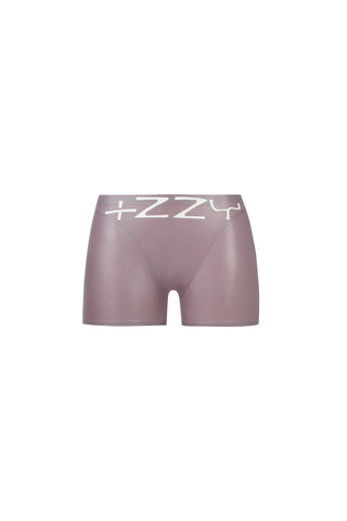Latex Suction Low-Waisted Shorts Metallic Black