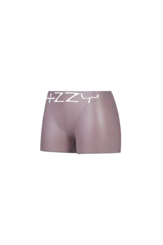 Latex Suction Low-Waisted Shorts Metallic Black