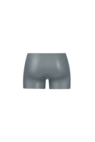 Latex Suction Low-Waisted Shorts Metallic Black
