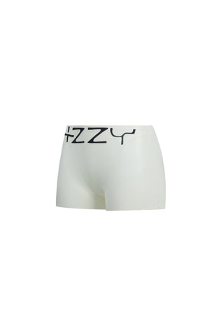 Latex Suction Low-Waisted Shorts Metallic Black