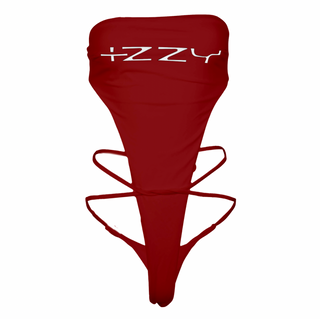 IZZY TIE ME UP BODYSUIT - HOT RED