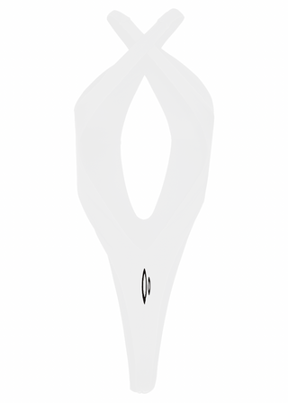 CROSSCUT BODYSUIT - WHITE
